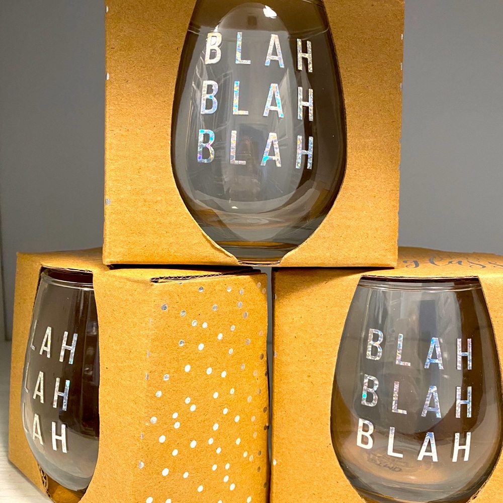 Stemless wine glasses - set of 3